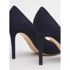 LK Bennett Fern Navy Suede Pointed Toe Courts